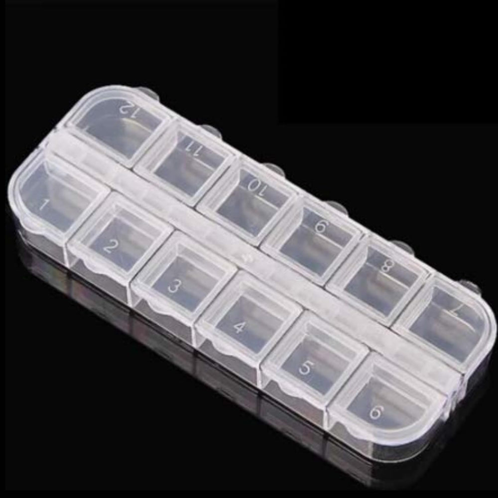 Snoogg Pack of 6,12, 24 Compartment Box Portable Fold Flip Multipurpose Organizer Small Compartment PP Empty Container Box for - Medicine, Small Accessories, Travel Trip Pocket Purse Storage