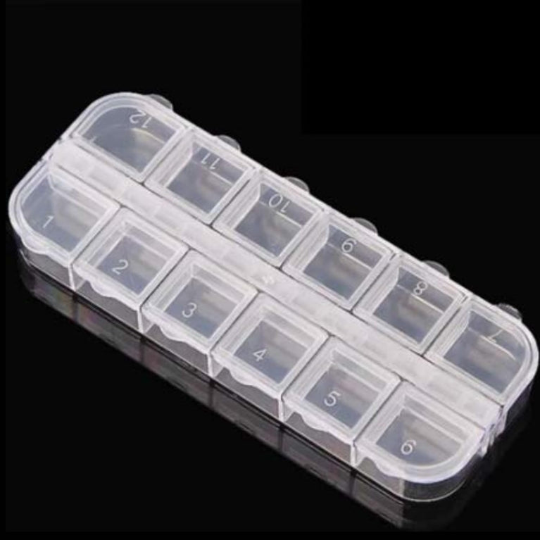 The Snoogg Portable Fold Flip Organizer is a Container Box with Small compartments, Ideal for Storing Medicines, Small Accessories, and Travel Essential (6 Pack 2 Each of 6,12,24 Compartment)