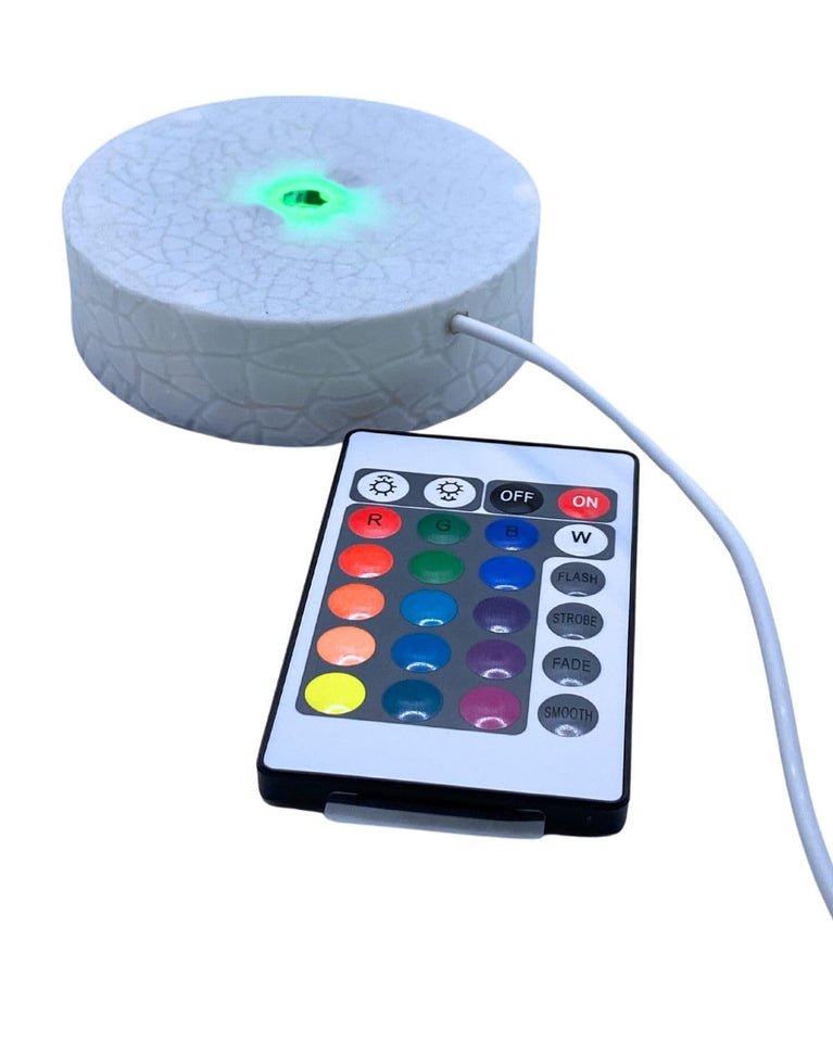 snoogg 3d led lamp base crack night light base 16 color illusion usb operated remote contro