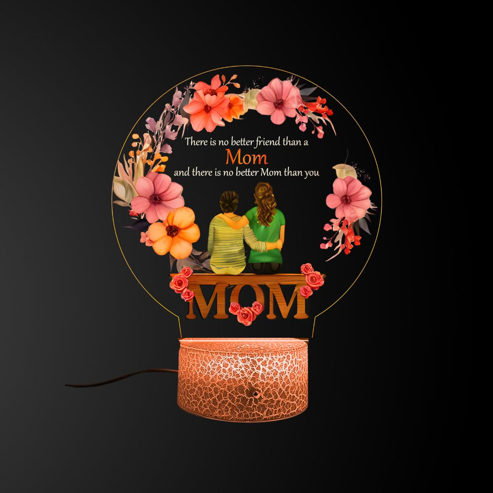 SNOOGG Led Acrylic Mothers Theme Night lamp Specially for Mothers Day with Colour Changing Mode with Touch Switching