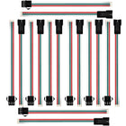 snoogg 16 pairs 3 pin connectors 15cm 20awg wire female male led connector for ws2812b ws28