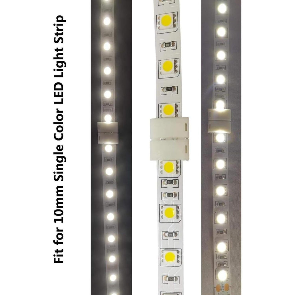 snoogg 2 pin 8mm pack of 20 piece solderless led strip connectors diy strip to wire quick c