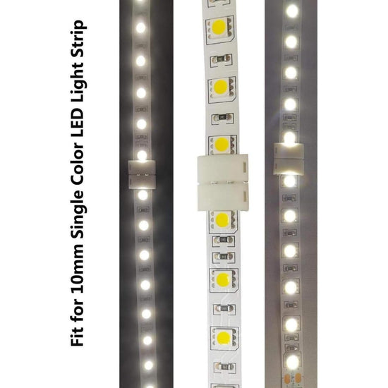 snoogg 2 pin 8mm pack of 20 piece solderless led strip connectors diy strip to wire quick c