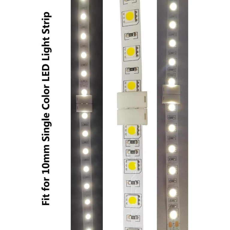 snoogg 2 pin 8mm pack of 20 piece solderless led strip connectors diy strip to wire quick c