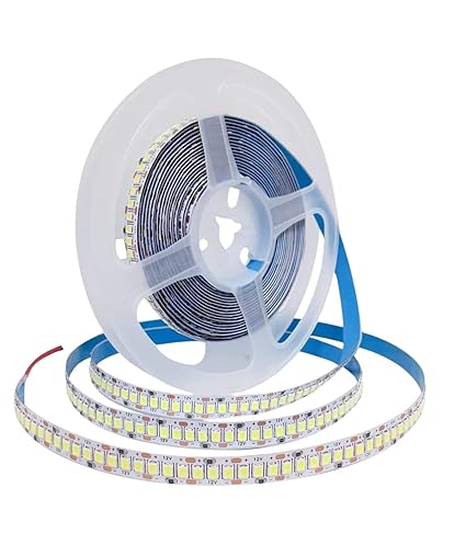 SNOOGG LED Strip Lights cuttable, SMD 2835 LED Strip, DC 12V with 1200 LED in 5 Meter - 16.4Ft HD LED Light Strips 3 Times Brightness Than SMD3528 LED (Adaptor Not Included)