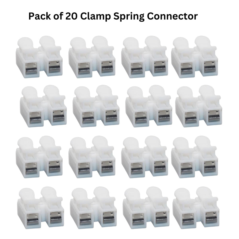 snoogg 20 pack 2 pin wire connectors spring wire connectors terminal cable clamp connectors