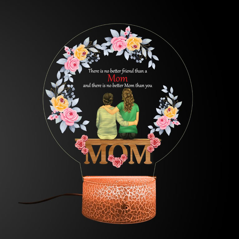 SNOOGG Mom's Night: LED Acrylic Lamp Ideal for Mother's Day, Equipped with Touch-Sensitive Controls for Color Shifting