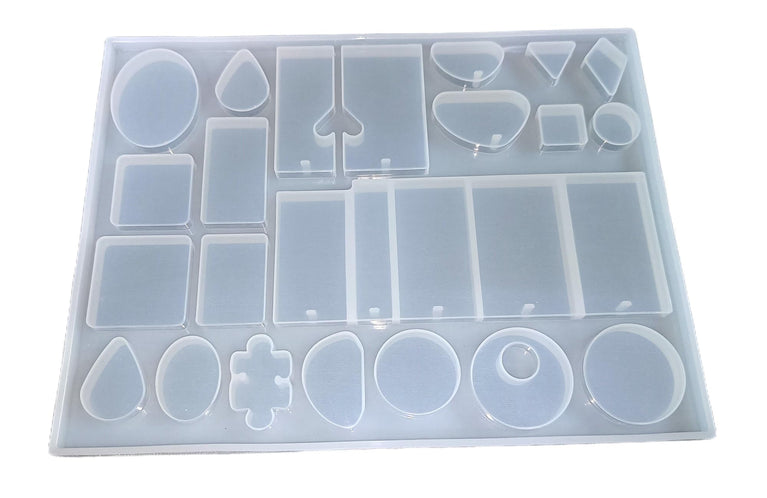 Silicone RESin jewellery mold 26 cavities. Suitable for pendent , earning and other body decoration