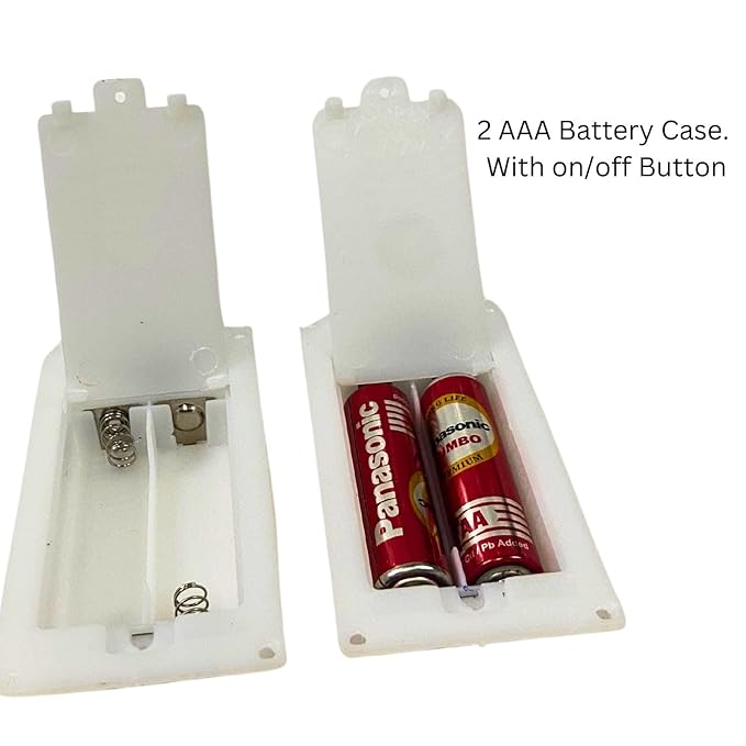 snooogg pack of 1 2aaa battery holder with switch 2 x 1 5v aaa battery holder case with wir