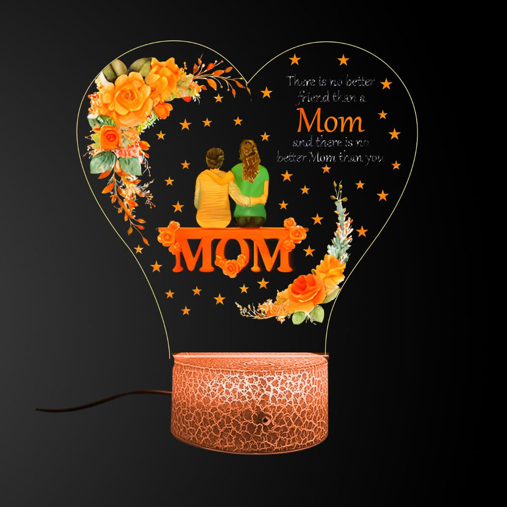 SNOOGG Mom's LED Acrylic Night Lamp, Specifically Designed for Mother's Day, Offering Touch-Activated Color Transitions