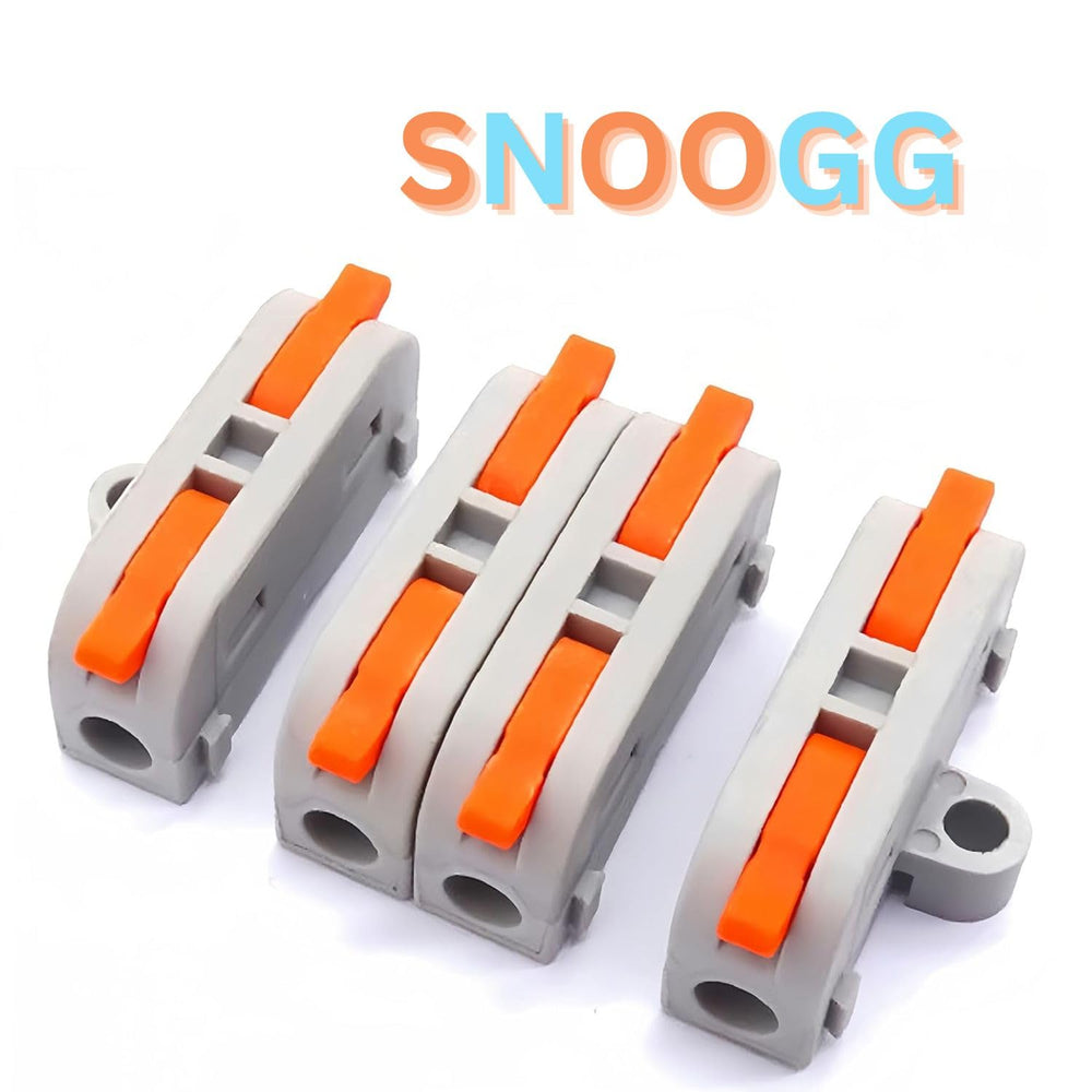 snoogg diy mini quick terminal junction block compact splice electrical 1 in 1 out connecto