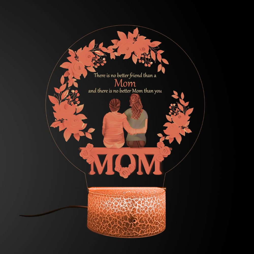 SNOOGG Mom's Night: LED Acrylic Lamp Ideal for Mother's Day, Equipped with Touch-Sensitive Controls for Color Shifting