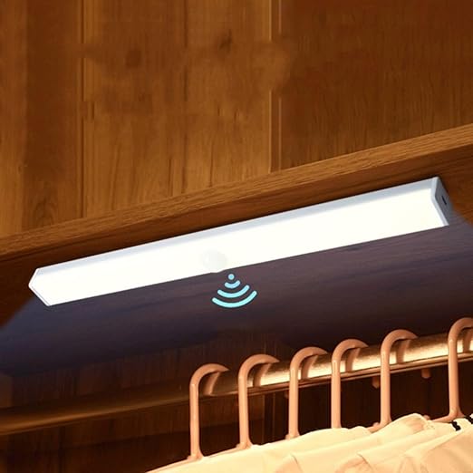 snoogg 8 inch smart led light wireless rechargeable perfect for wardrobe and under cabinet 