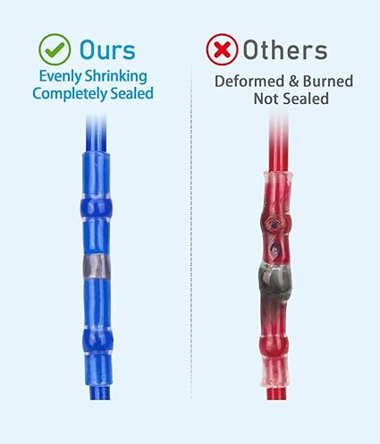 pack of multi 24 26 awg solder seal wire connectors snoogg heat shrink waterproof insulated