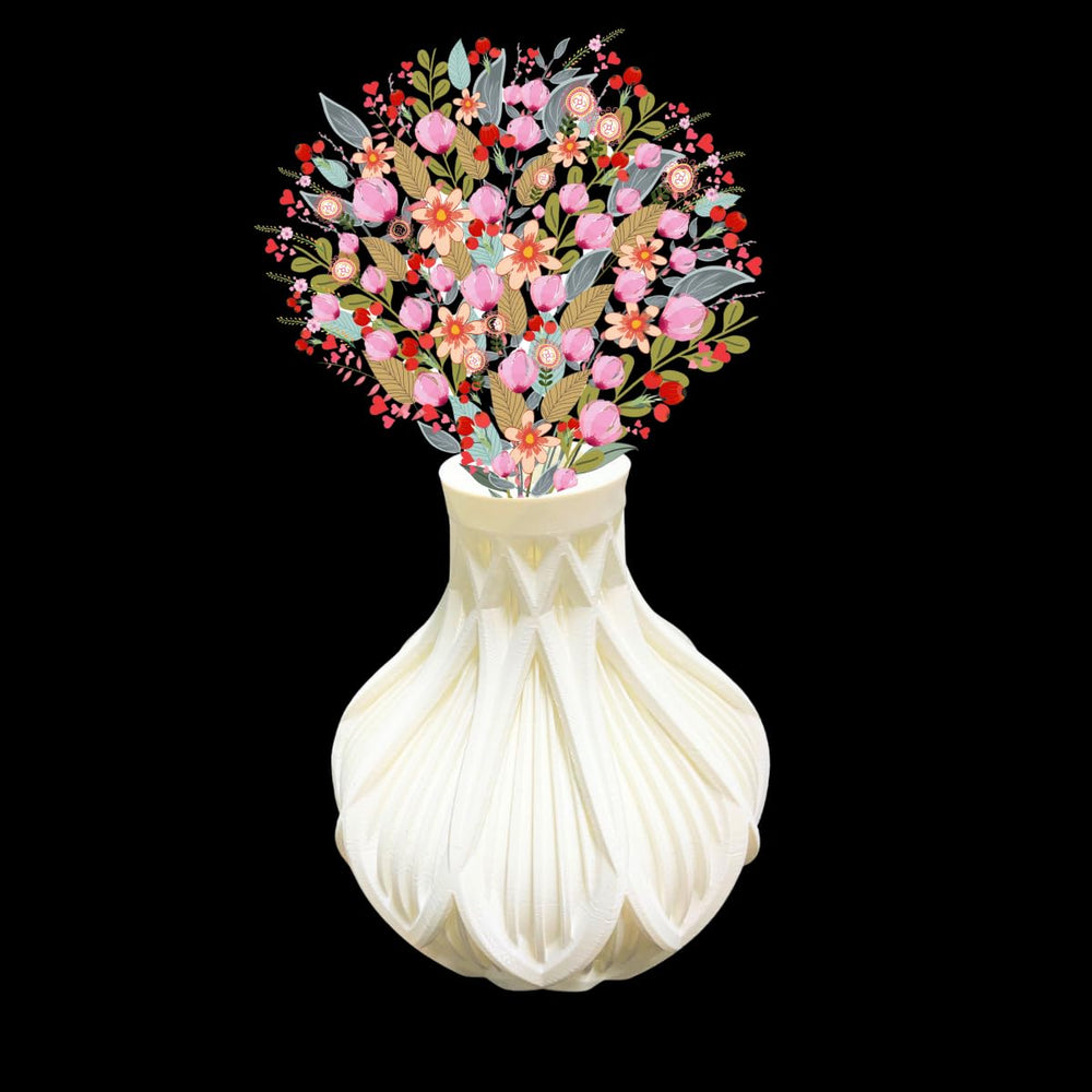 Snoogg 3D Designers Vase for Flowers Vase for Decor, Unique for Wedding, Warming Funny Creative Birthday Gifts