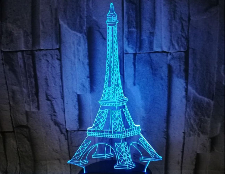 SNOOGG Memorial Gift Beautiful Cardinal Gifts for a Loved One, Night Light Clear Crystal Acrylic Eiffel Tower Design Gifts Sign with LED Light Lamp Base Remembrance Bereavement