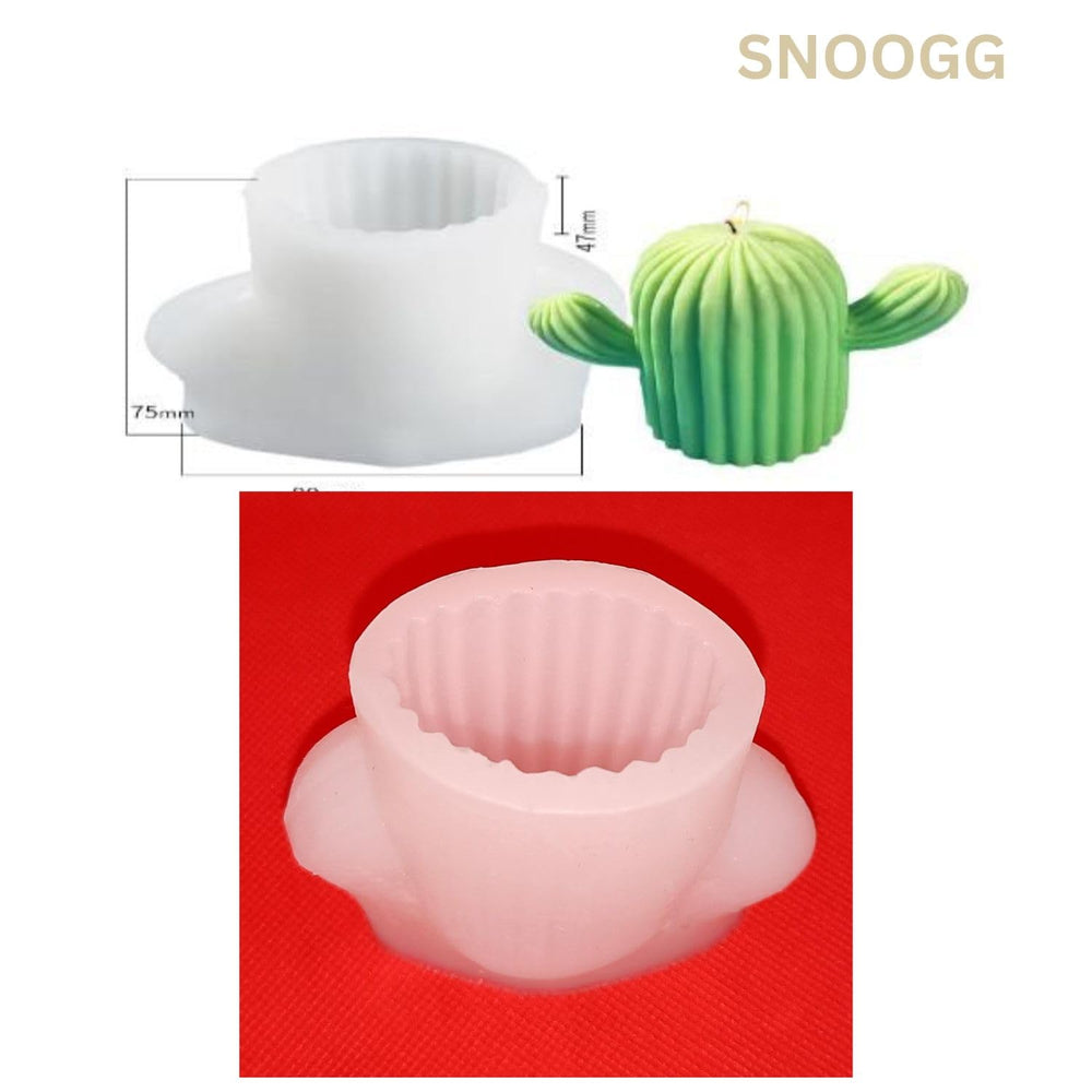 SNOOGG 3D Catcus Candle Mold Silicone Mold for Candle Making Aromatic Stones Scented Candles, Soap Molds Silicone Craft Art Mold for Candle Making Handmade Soap, Bath Bomb, Lotion bar