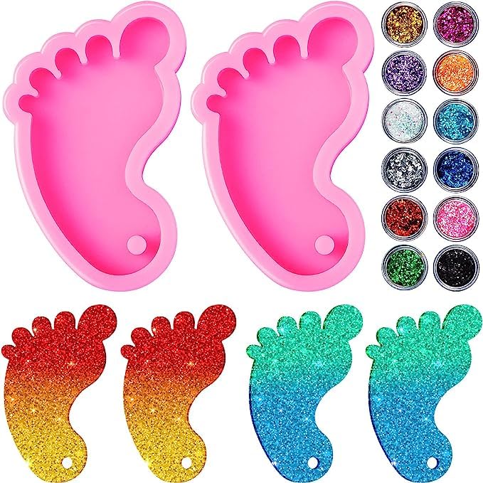 Pack of 1 Pair of BABY FEET Shape for Epoxy Resin Art, DIY, Photo making for baby shower and other