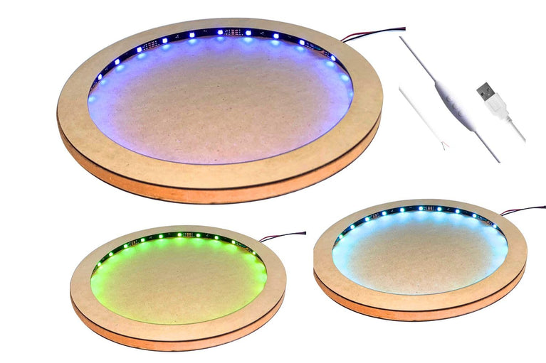 snoogg 6 inch rgb multicolour rgb multicolour lighted hexagon frame to elevate pictures sig