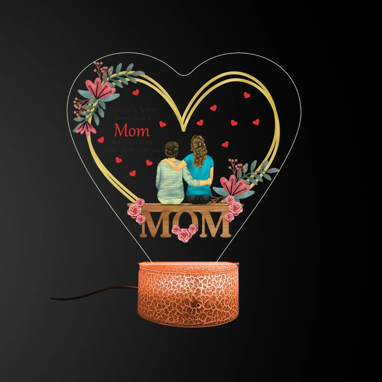 SNOOGG Mom's LED Acrylic Night Lamp, Specifically Designed for Mother's Day, Offering Touch-Activated Colour Transitions