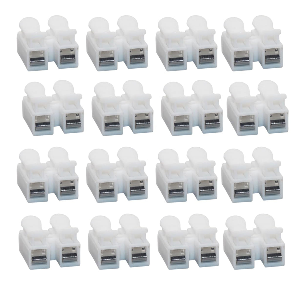 snoogg 20 pack 2 pin wire connectors spring wire connectors terminal cable clamp connectors