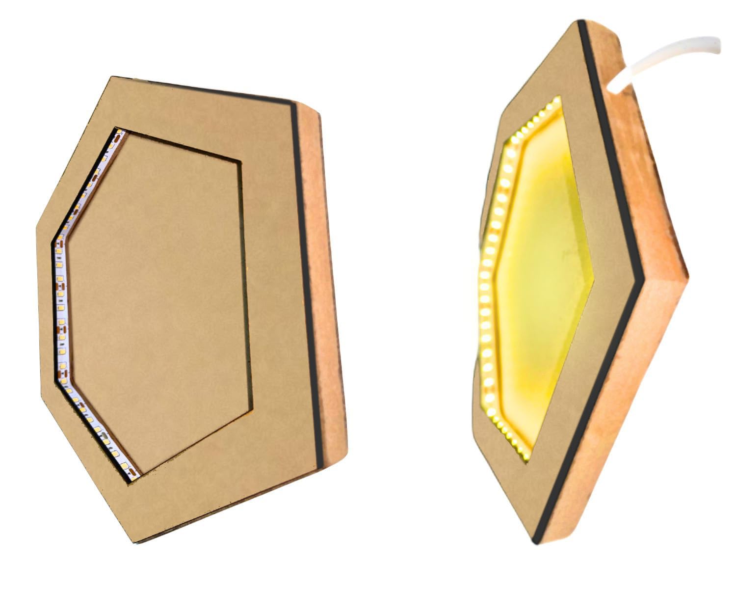 SNOOGG 12 inch Lighted Hexagon Frame to Elevate your creativity ands ...