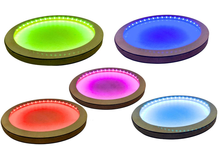 snoogg 6 inch rgb multicolour rgb multicolour lighted hexagon frame to elevate pictures sig