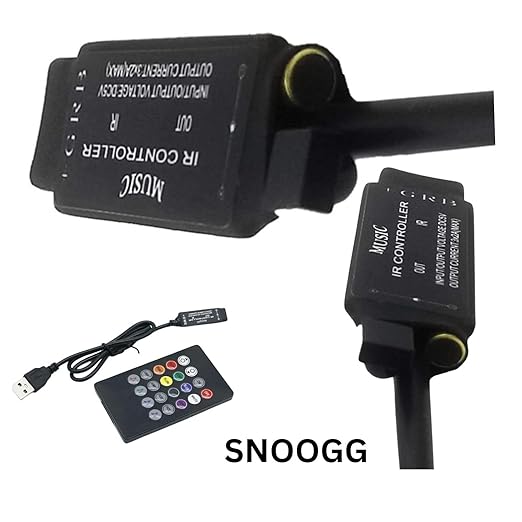 snoogg 20 keys remote music activated infrared controller with 2 meter rgb led strips work 