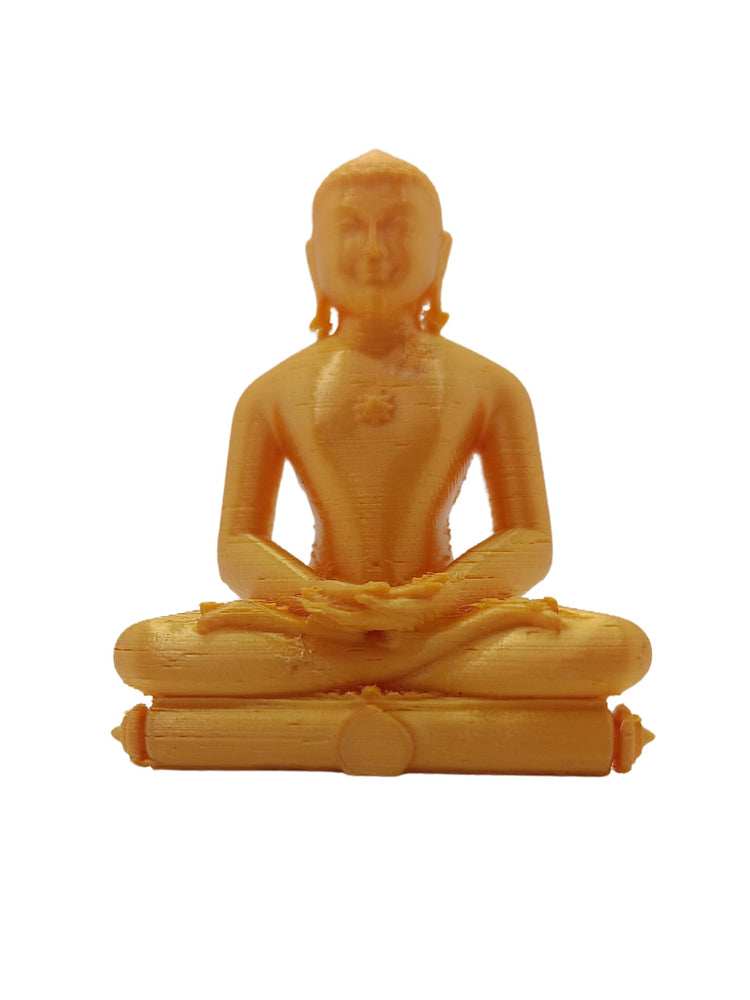 SNOOGG 3D-Printed PLA Gold Filament of Lord Tirthankaras in Jainism 5 Inch Designed with a Flat Back for Easy Integration into Any DIY Project, Art and Craft More Pack of 1