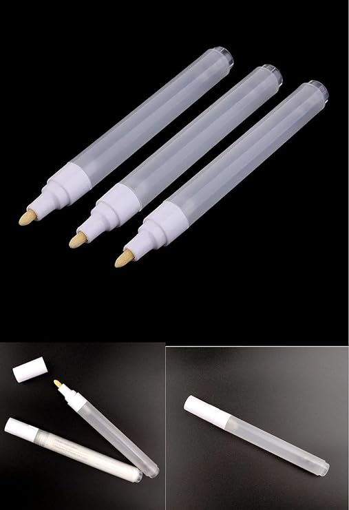 SNOOGG Set of 6 Empty Fillable Blank Paint Pen Markers Refillable with clear tip for painting caligraphy art words diy and more
