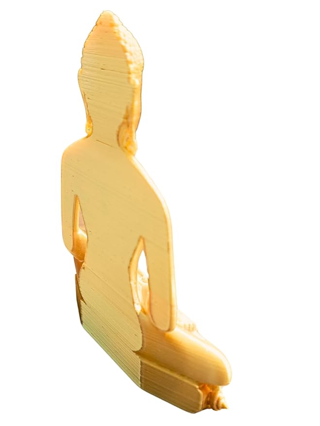 SNOOGG 3D Gold 1 Each of 5,4, and 3 inch Mahaveer Jain Mahavir Swami Murti Statue Idol Sculpture Figurine. for use in Your cart and Craft Creation, Resin Art, DIY