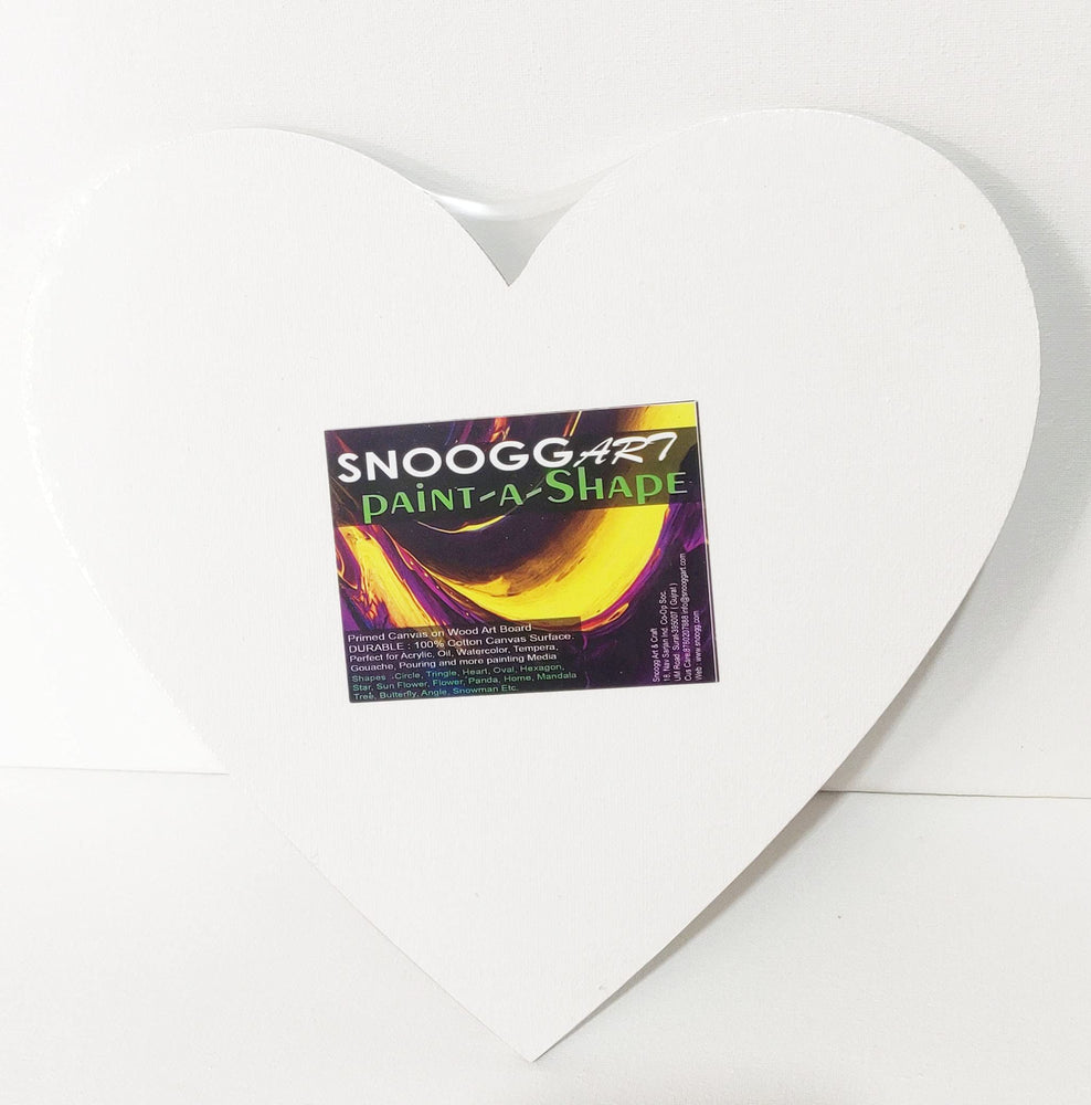 snoogg 10 inch 2 pcs paint a shape cotton canvas board heart shaped painting drawing blank 