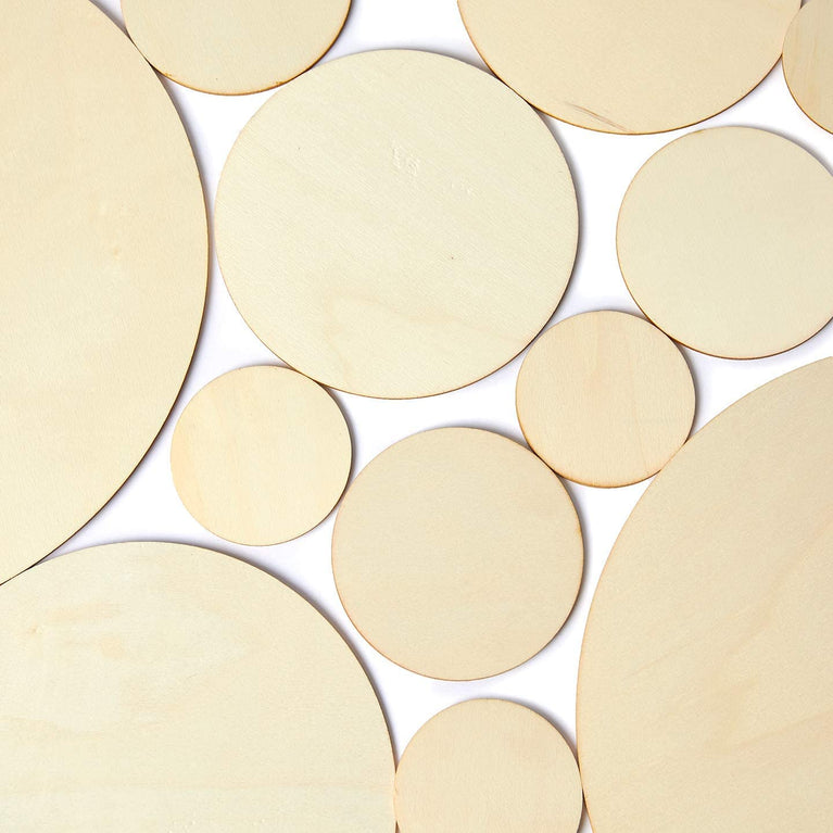 Snoogg MDF Pine Wood for Art and Craft for Resin Art, Mandala Art, Painting, Student Project, DIY Plaque. Shape Round Size 4 Inch Pack of 10