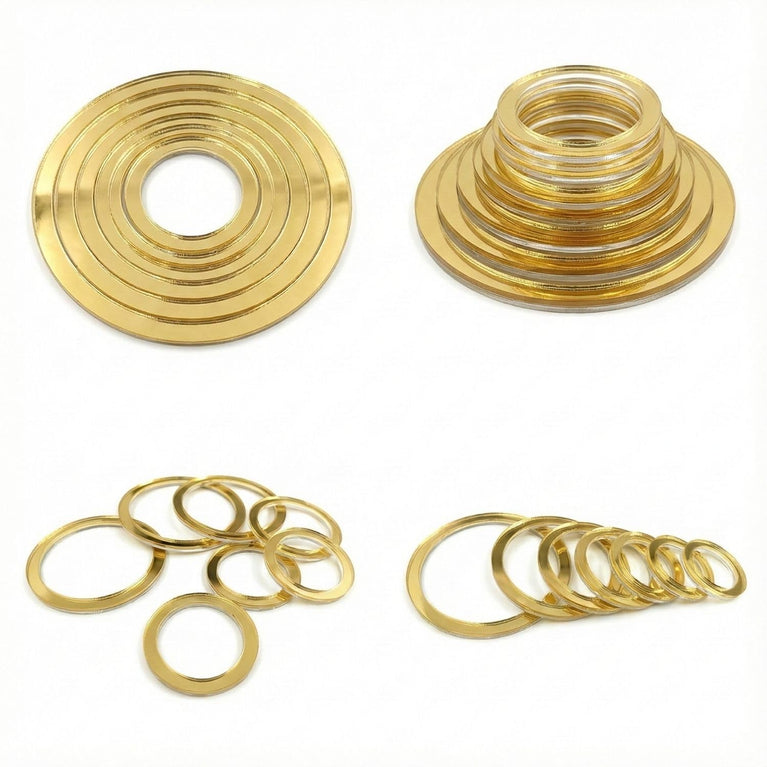 SNOOGG Acrylic Rings – 8 Sizes, 2 Pieces Each - Total 16. 