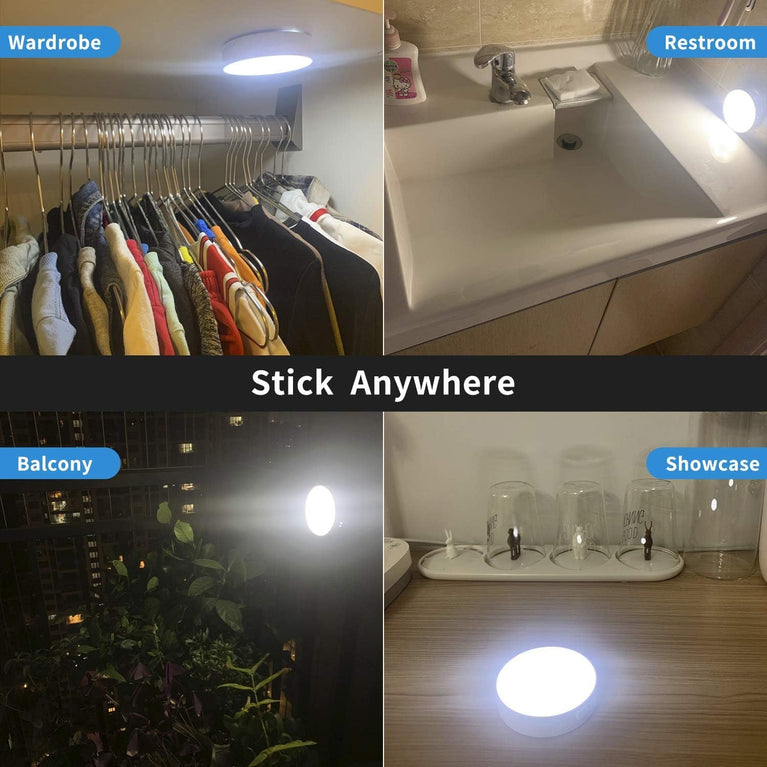 SNOOGG LED Motion Sensor Night Light,Rechargeable USB Charging,3 Switch Mode Stick,Magnetic Base Smart,Wireless Wall/Step/Stair Light, Anywhere for Bedroom,Cabinet,Kitchen,Hallway,Entrance (3)