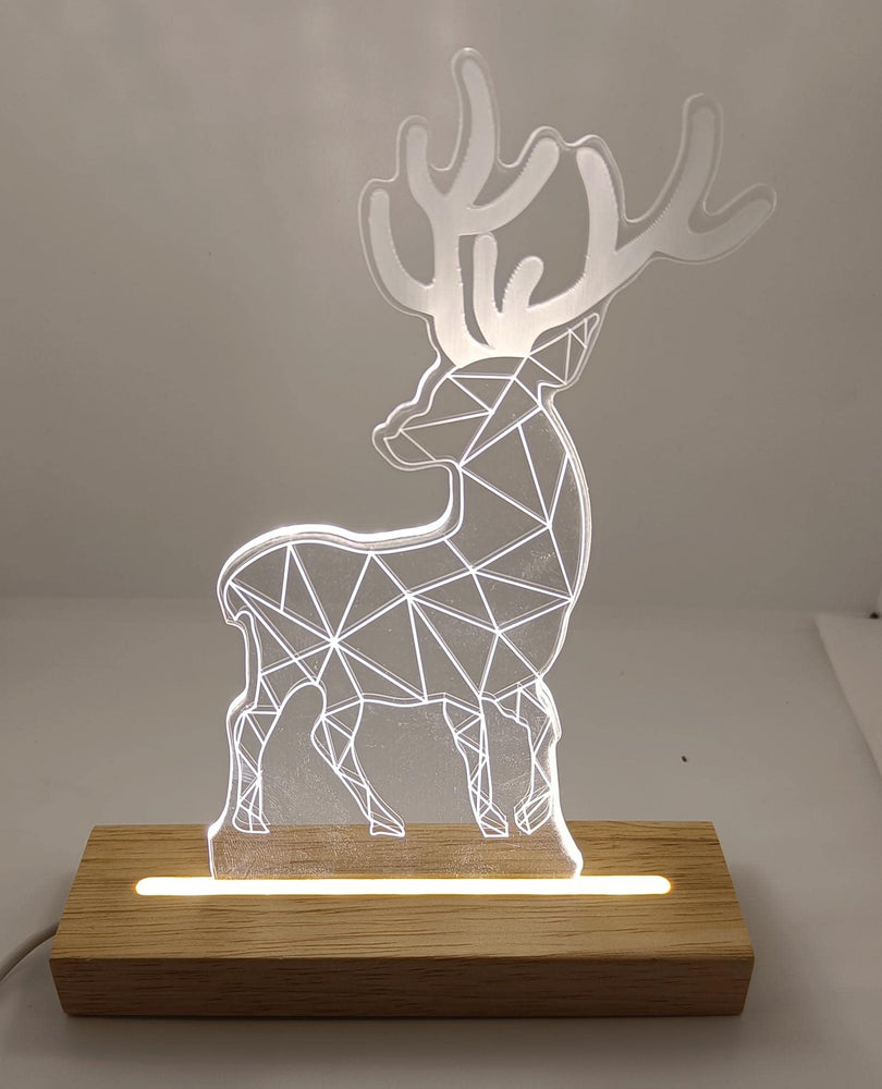 snoogg memorial gift night light clear crystal acrylic deer gifts sign with led light lamp 