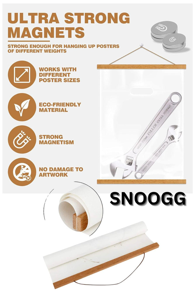 snoogg 20 inch wide magnetic poster hanger frame 20x20 12x24 20x30 wood frame for posters p