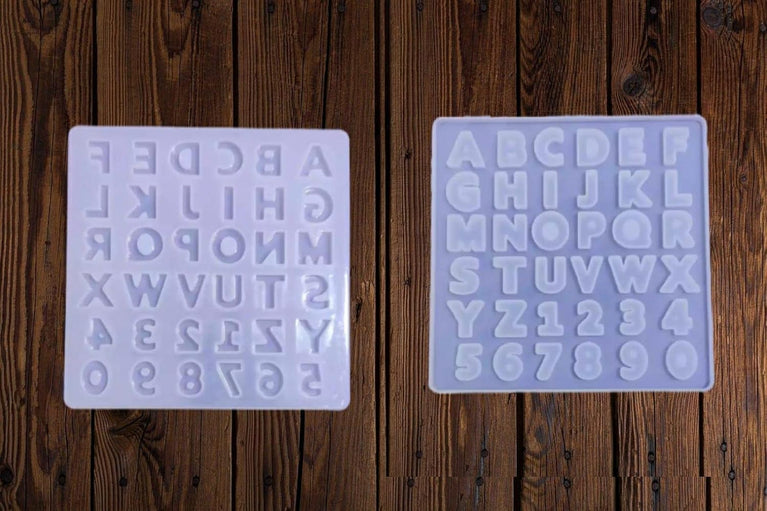 SNOOGG Mini Alphabet ABCD Mold Pack of 1 Molds for Silicone Epoxy Resin Casting Mini Alphabet Number Molds, Reusable Epoxy Molds for DIY Keychain Pendant Earring