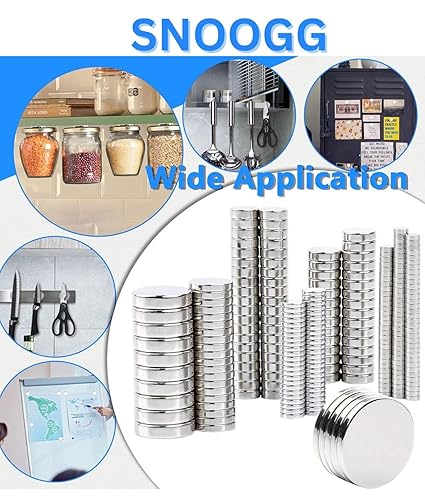 SNOOGG 8 x 2 mm Neodymium Nickel N35 disc Fridge Magnets for Whiteboard Fridge, Crafts, DIY, Science, Craft, Office, Industrial, Projects, (20) (Use for 14 year age and above only)