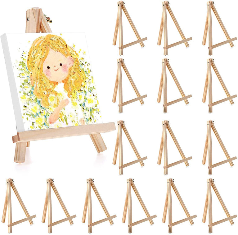 snoogg 6 tall natural pine wood tripod easel photo painting display portable adjustable tab