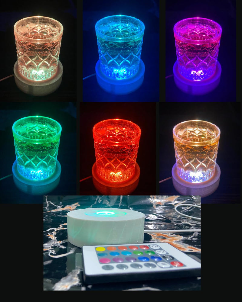 snoogg 3d led lamp base crack night light base 16 color illusion usb operated remote contro