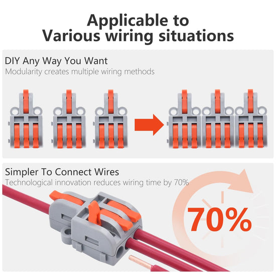 snoogg diy mini quick terminal junction block compact splice electrical 1 in 3 out connecto