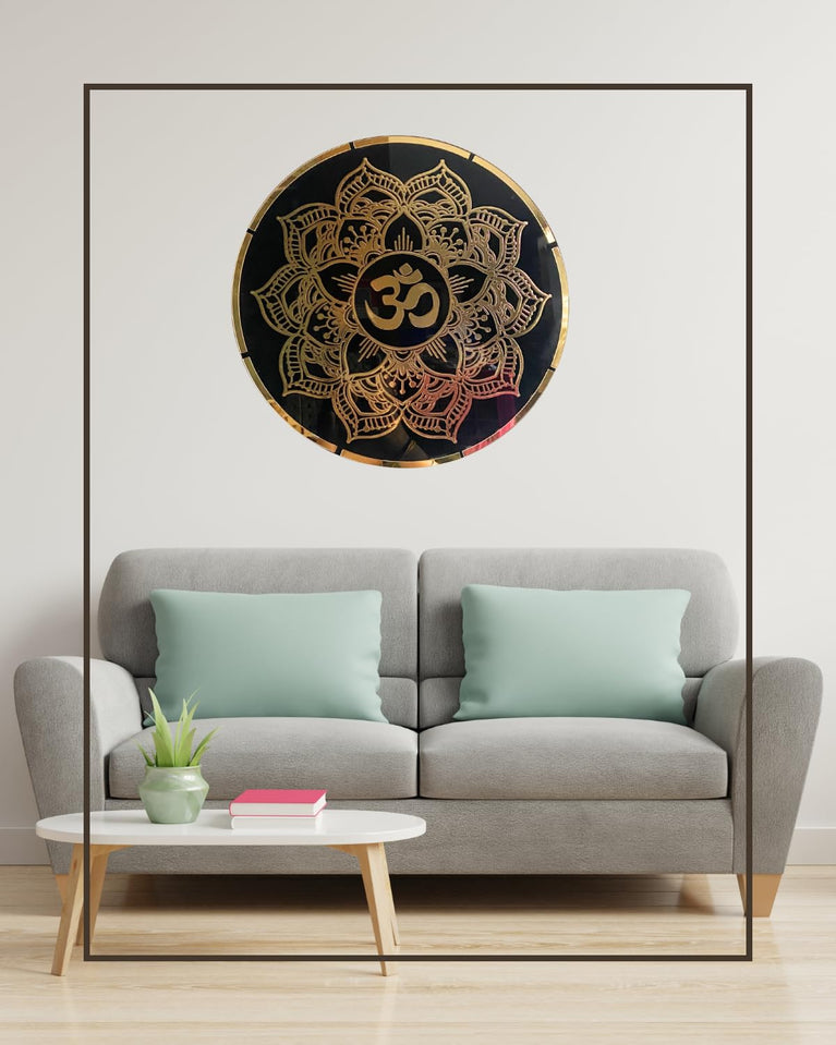 SNOOGG Contemporary Om Artwork - Perfect for adding a spiritual touch to your bedroom, living room, dining room, or kitchen. Ideal for yoga and meditation spaces (OM-301)