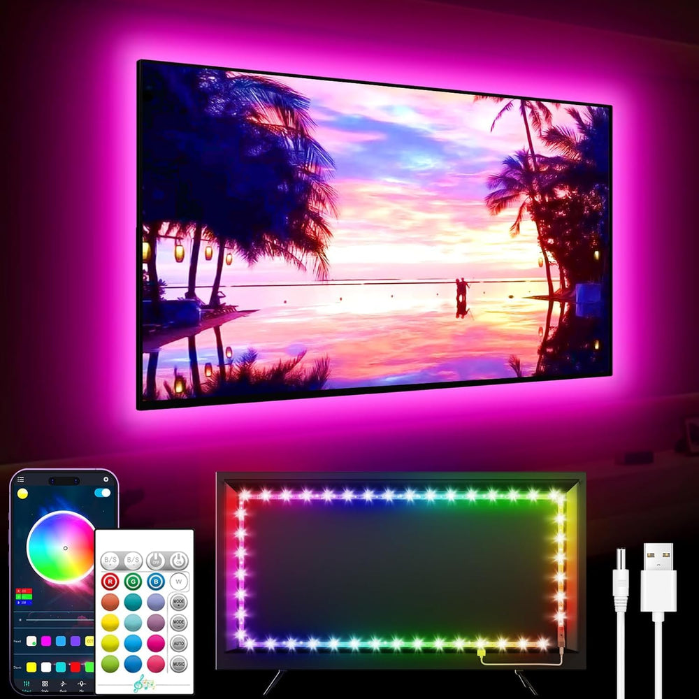 snoogg tv monitor backlight multicolour rgb led strips by meter with 24 key remote controll