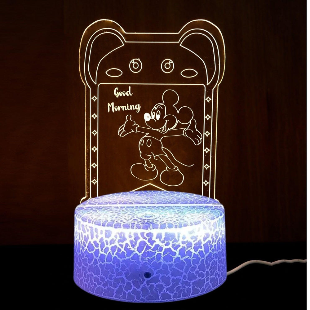 SNOOGG 6X8 Round LED Note Board: 7 Color Crack Base, Touch Control Erasable Writing Tablet. Luminous USB/Battery Design for Creative Gifts, Desk