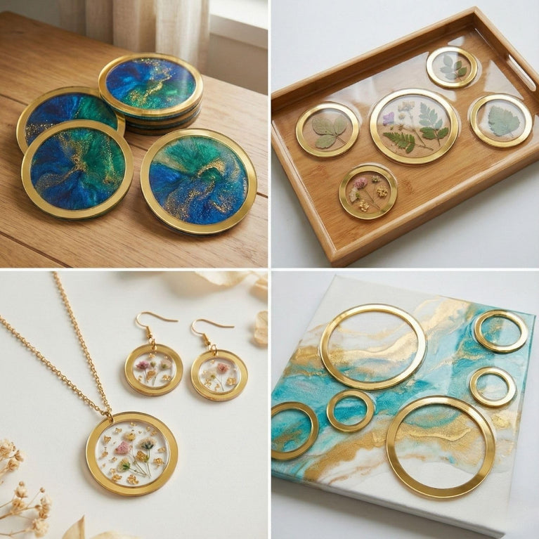 SNOOGG Acrylic Rings – 8 Sizes, 2 Pieces Each - Total 16. 