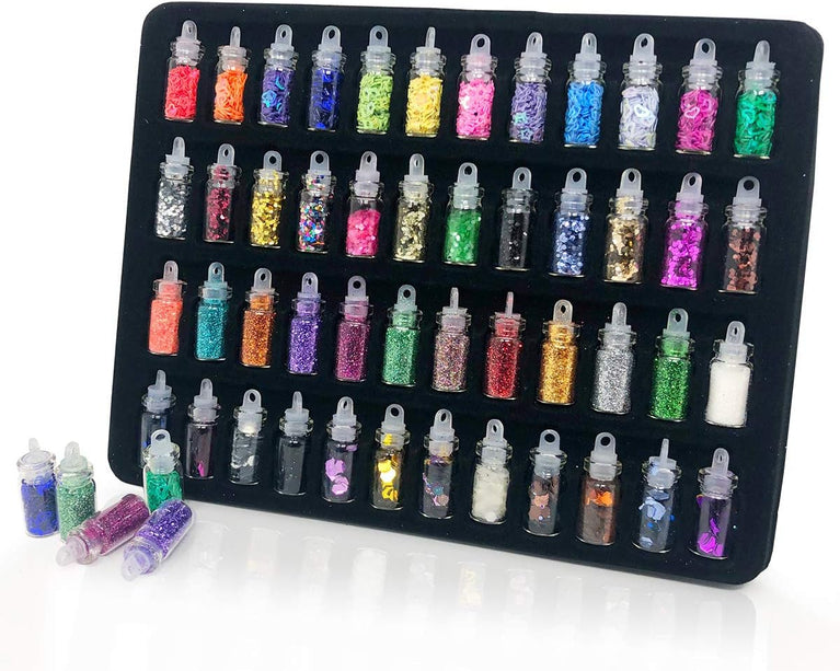 Pack of 48 Glitter Chunk Bottles
