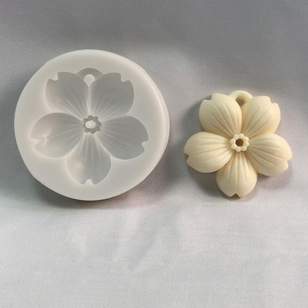 SNOOGG Pack of 1 3D Blossom Silicone 5 CM Mold for Epoxy Resin Gypsum Casting Alternative to Jesmonite Soap Making Wax and Candles DIY Projects