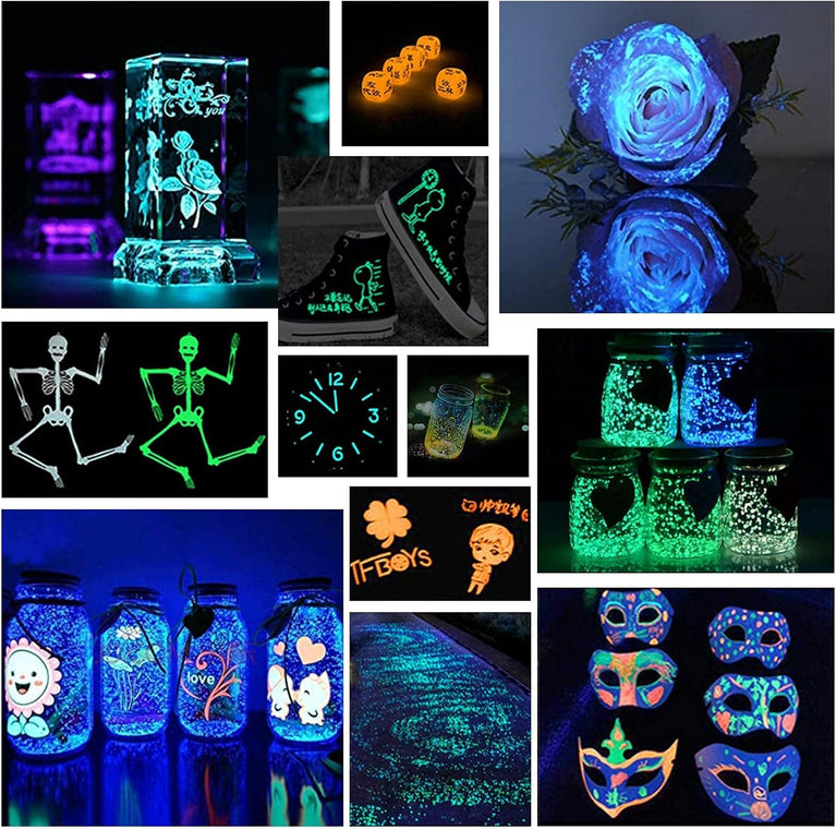 snoogg glow in the dark pigment powder luminous powder safe non toxic for epoxy resin mold 