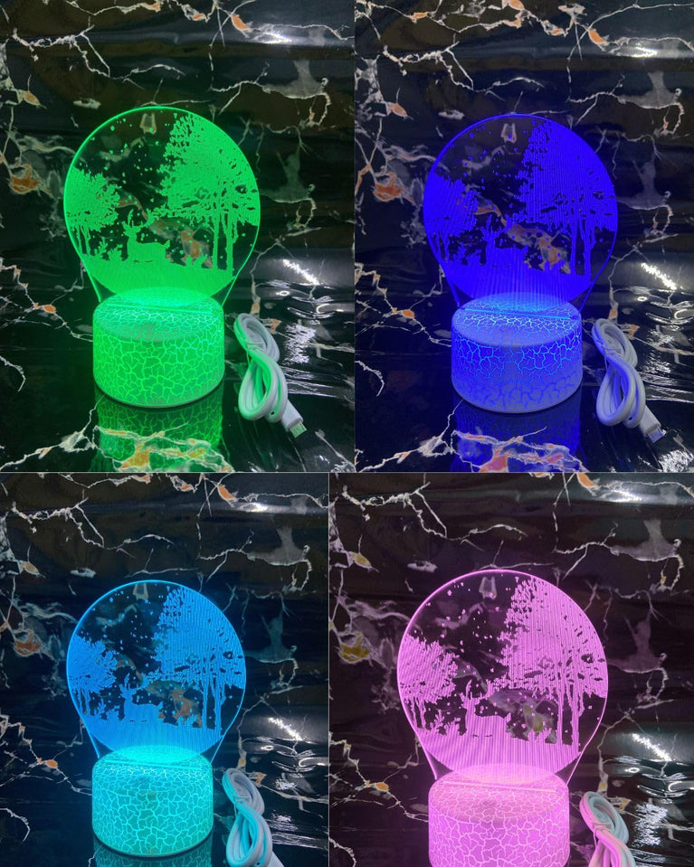 SNOOGG Moon Solar Garden Stake Lighted Multi Color Changing Lamp for Children Kids Best Gifts Comes with Dimmable with Touch Function Strong ABS Base Crack Design